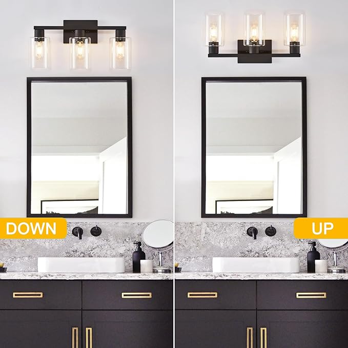 SOPEAS 3-Light Bathroom Vanity Light, Bathroom Wall Sconce Lamp - Image 6