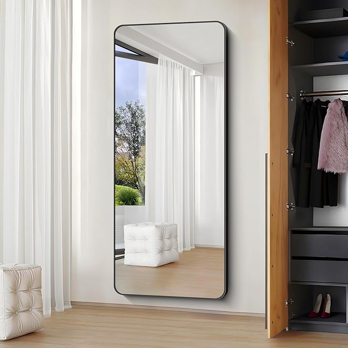 Large Bathroom Mirror, 72x30 inch Black Metal Frame Rectangular Vanity Mirror - Image 6