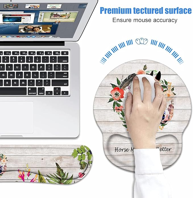 Keyboard Wrist Rest + Mouse Pad Wrist Support Set - Image 4