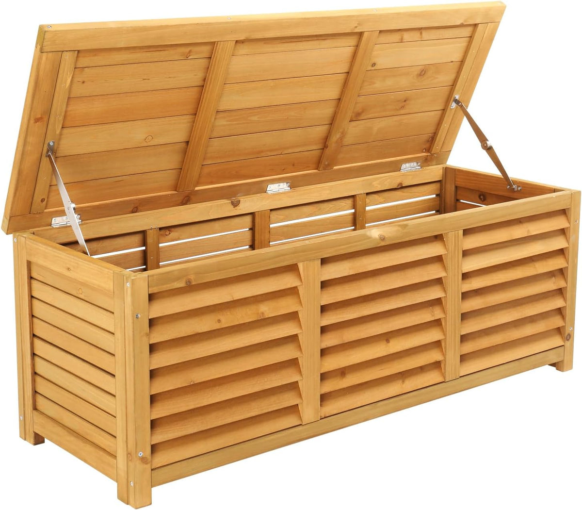 vingli outdoor wooden deck box, storage box with, main product view