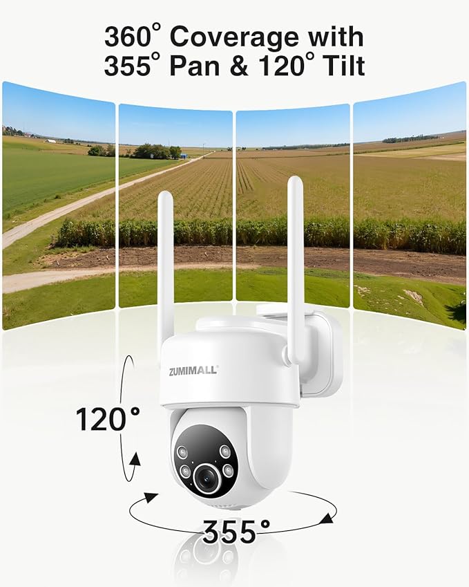 ZUMIMALL 24/7 Recording 4G LTE Cellular Security Camera, No WiFi AOV Solar - Image 8