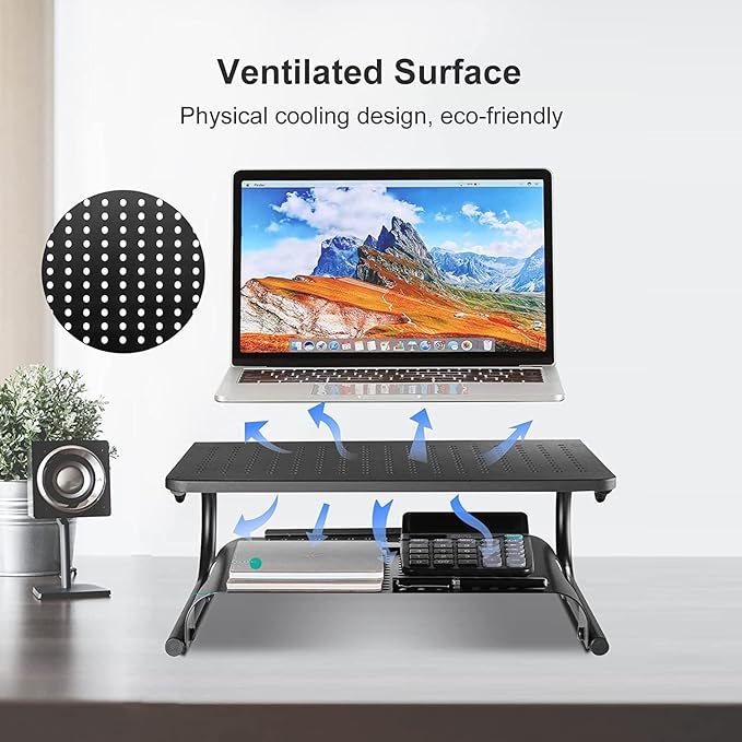 suptek Double-Deck Desk Monitor Stand Riser - Image 4