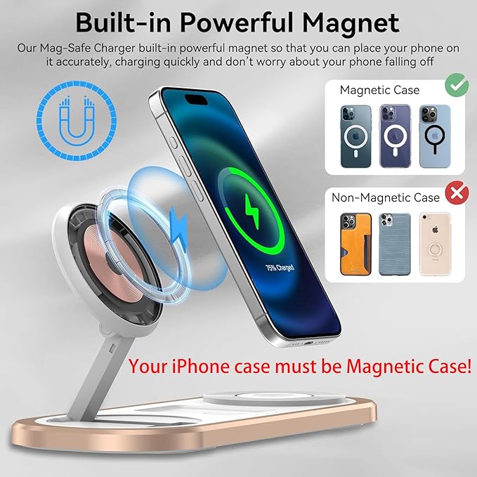3 in 1 Fast Wireless Charger Stand - Image 4
