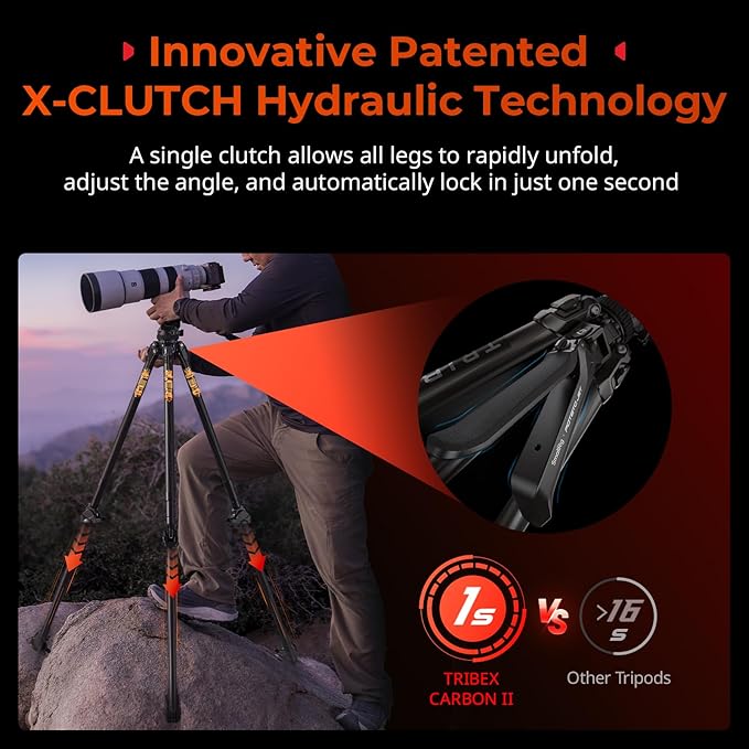 SmallRig x Potato Jet Tribex Carbon II Hydraulic Carbon Fiber Tripod, Fast - Image 2