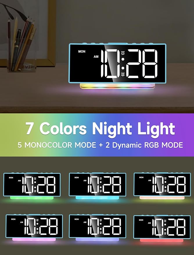 Cadmos Loud Alarm Clock for Heavy Sleepers Adults, Digital Desk Clock - Image 3