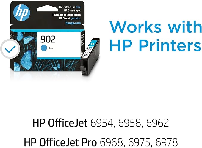 HP 902 Cyan Ink Cartridge | Works OfficeJet 6950, 6960 Series, OfficeJet Pro - Image 2