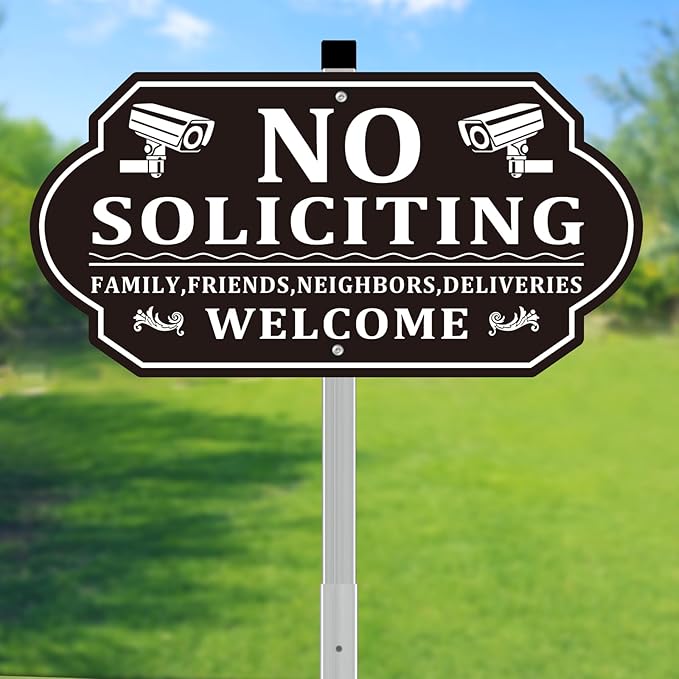 No Soliciting Sign for House, No Soliciting Signs for Front Door by Unknown