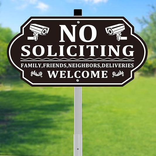 No Soliciting Sign for House, No Soliciting Signs for Front Door by Unknown