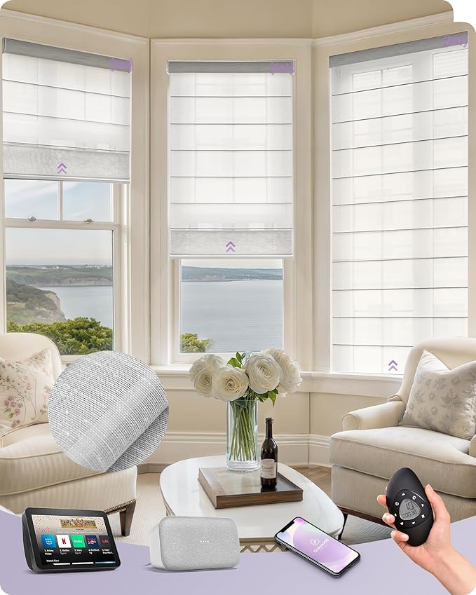 Graywind Smart Roman Shades 20% Blackout Compatible by Graywindbeyondshading