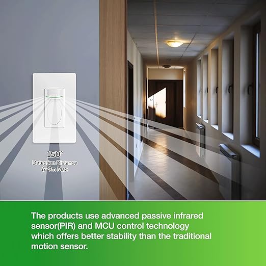 RAYZEEK PIR Motion Sensor Light Switch, Single-Pole Motion Activated Wall Switch - Image 5