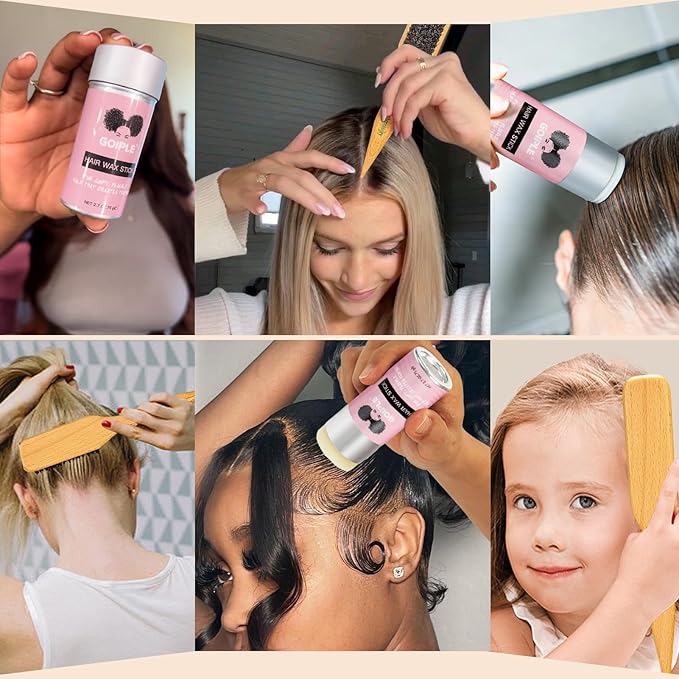 Slick Back Hair Brush & Wax Stick Set - Image 9