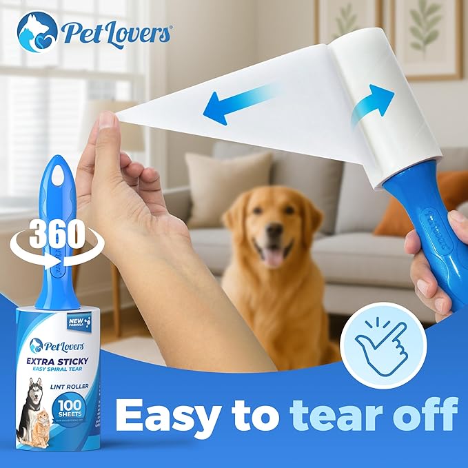 PetLovers Extra Sticky Lint Roller Ultimate Value Set 400 Sheets - Image 5