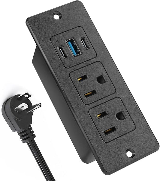 Recessed Power Strip USB, 20W Fast Charging Furniture Outlet by Havorbit