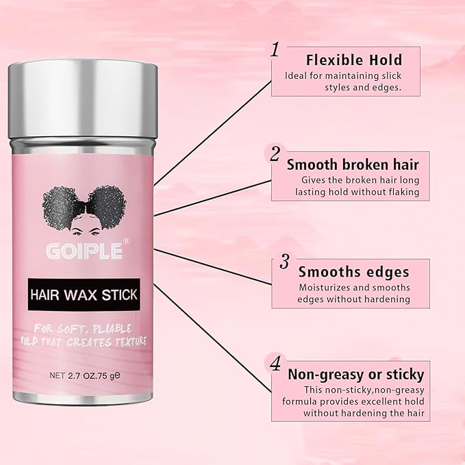 Strong Hold Non-Greasy Edge Control Gel and Wax Stick - Image 6
