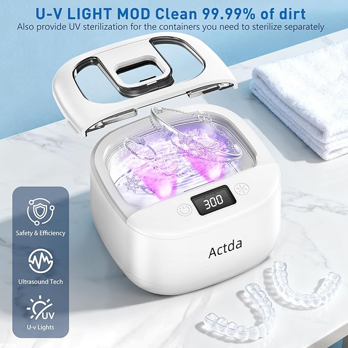 Wireless Ultrasonic Retainer Cleaner, Sonic Dental Cleaning Machine, Dental - Image 5
