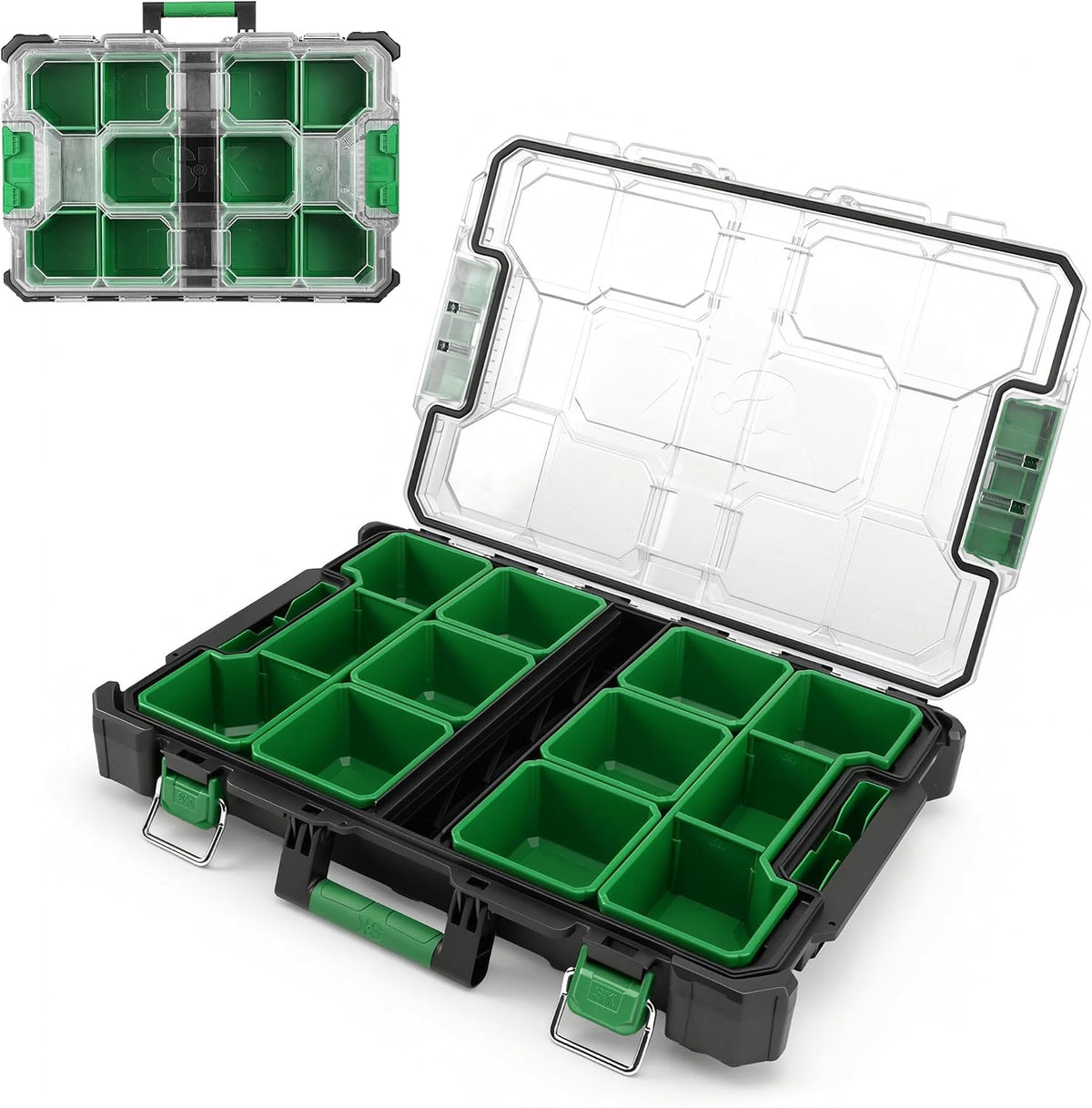 sk 20.5-inch small part organizer, portable tool box, main product view