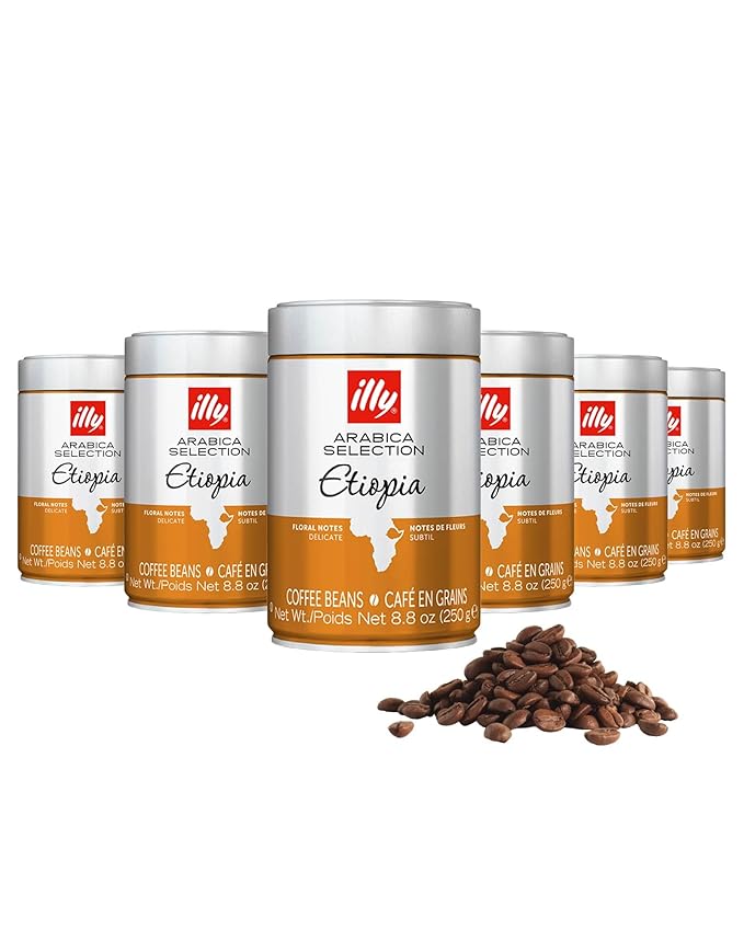 illy Whole Bean Coffee, Etiopa Single Origin Light Roast, 100% Arabica by illy