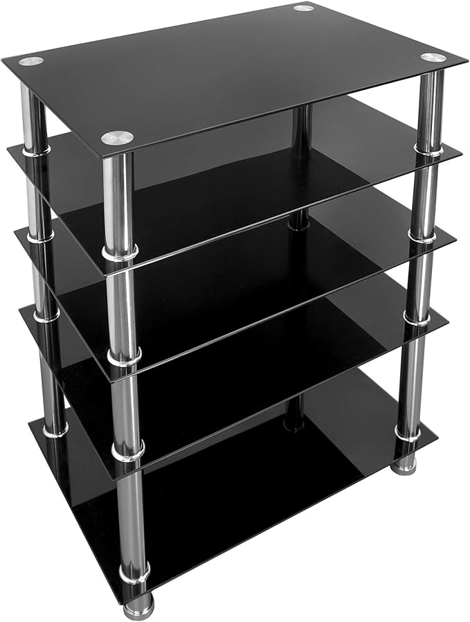 Mount-It! Tempered Glass AV Component Media Stand, Audio Tower and Media Center by Mount-It