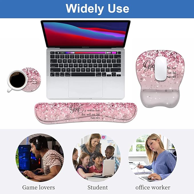 Ergonomic Mouse Pad Wrist Support and Keyboard Wrist Rest Set - Image 7