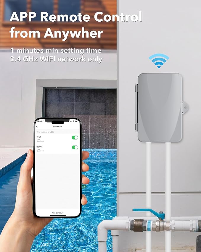 BN-LINK Pool Pump Timer, Outdoor Indoor Smart Wi-Fi Timer Box, 2HP 40A Max - Image 5