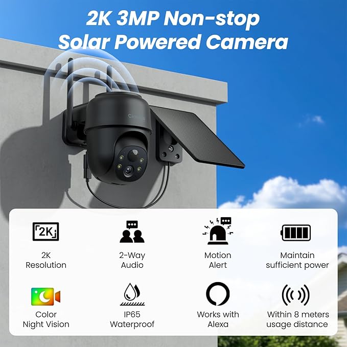 Cinnado 2K Cameras for Home Security-2.4G WiFi Outdoor Camera Wireless - Image 2