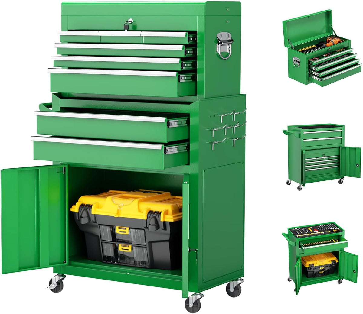 crownland 8 drawer rolling tool chest with wheels, main product view