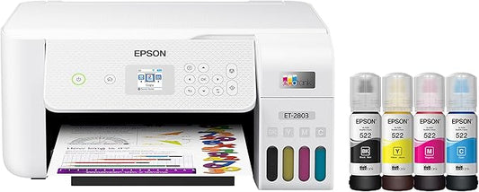 Epson EcoTank ET-2803 Wireless Color All-in-One Cartridge-Free Supertank Printer by Epson