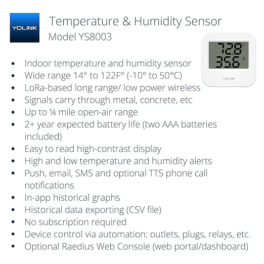 Smart Wireless Temperature Sensor/Humidity Sensor Wide Range - Image 2