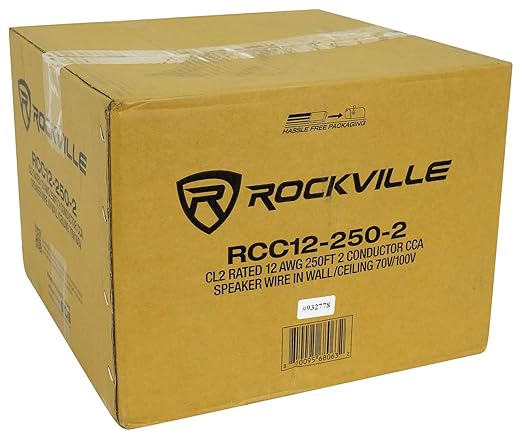 Rockville RCC12-250-2 12 AWG 250ft CCA Speaker Wire, CL2 Rated, 70V Compatible - Image 4