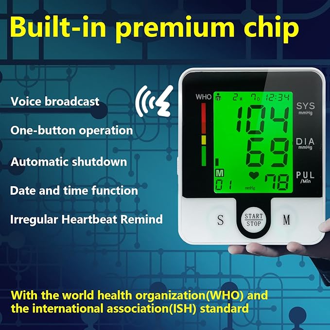 Wrist Blood Pressure Monitor for Home Use Digital Automatic Talking Wrist Blood - Image 5