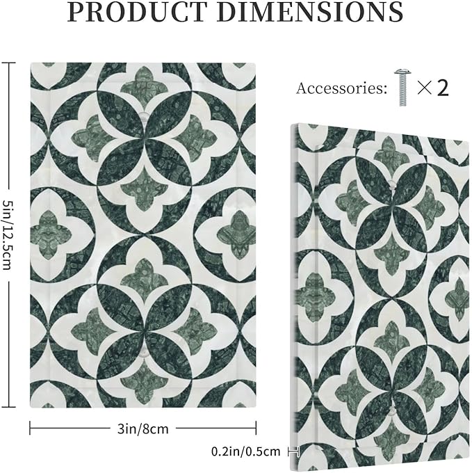 Bvtewkhz Green Luxury Modern Cubic Marble No Device Single Blank Decorative - Image 4