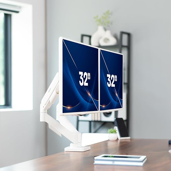 VIVO Dual Monitor up to 32 inches and 19.8 lbs per Screen, Mechanical Arm Desk - Image 2