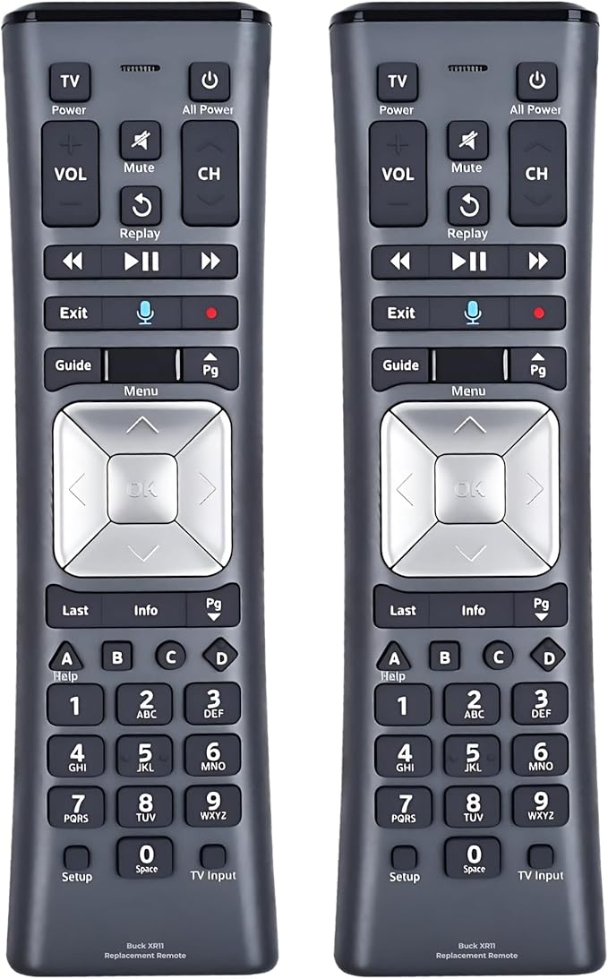 2 Pack XR11 Xfinity Remote Control Replacement – Universal IR/RF Remote by BuckUSA