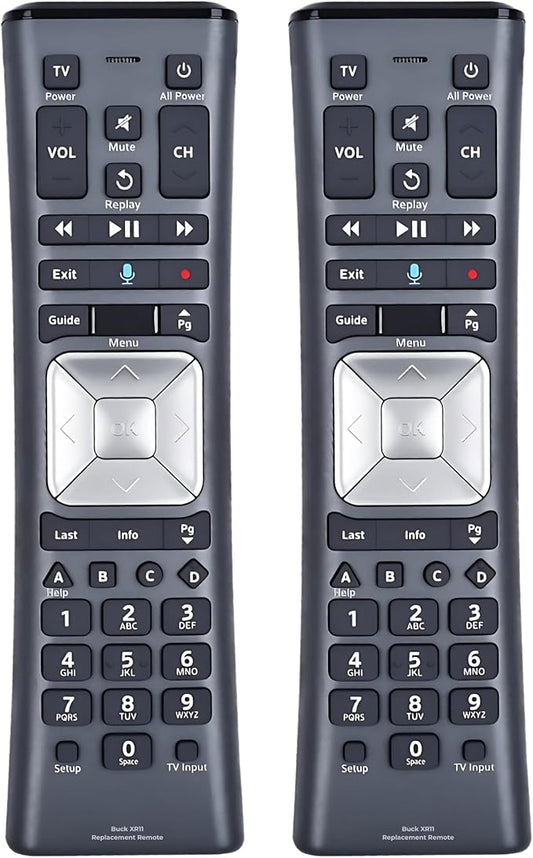 2 Pack XR11 Xfinity Remote Control Replacement – Universal IR/RF Remote by BuckUSA