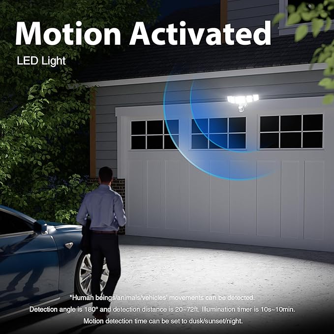 Onforu 120W 12000LM LED Security Lights Motion Sensor Outdoor, Dusk to Dawn - Image 5