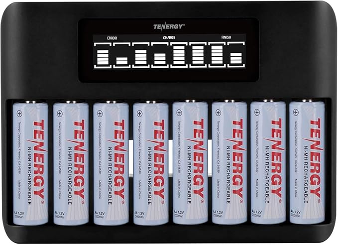 Tenergy TN480U 8 Bay LCD Display Fast Charger by Tenergy