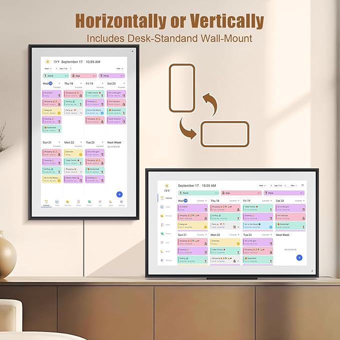 Smart Digital Calendar: 21.5-Inch Electronic Wall Calendars & Chore Chart - Image 6
