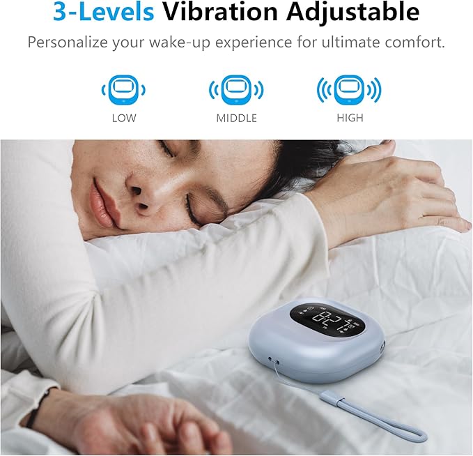 Vibrating Alarm Clock for Heavy Sleepers, Battery Operated Rechargeable Bed - Image 3
