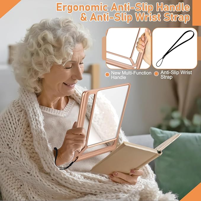 5X Full Page Magnifying Glass for Reading, Lightweight Rectangular Magnifier - Image 3