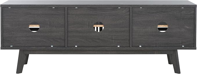 SAFAVIEH ESMA TV Stand for up to 65" Flatscreen – Distressed Black, Sliding - Image 4