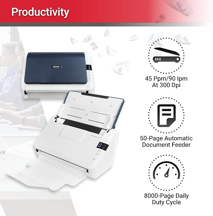 Xerox Visioneer Xerox D35 Scanner, USB Office Document Scanner - Image 4