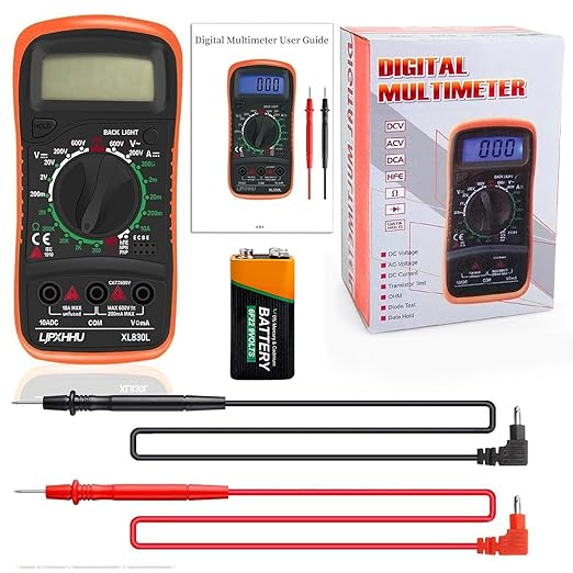 Digital Multimeter Voltmeter Battery Voltage Multi Tester Continuity Ohm Volt - Image 7