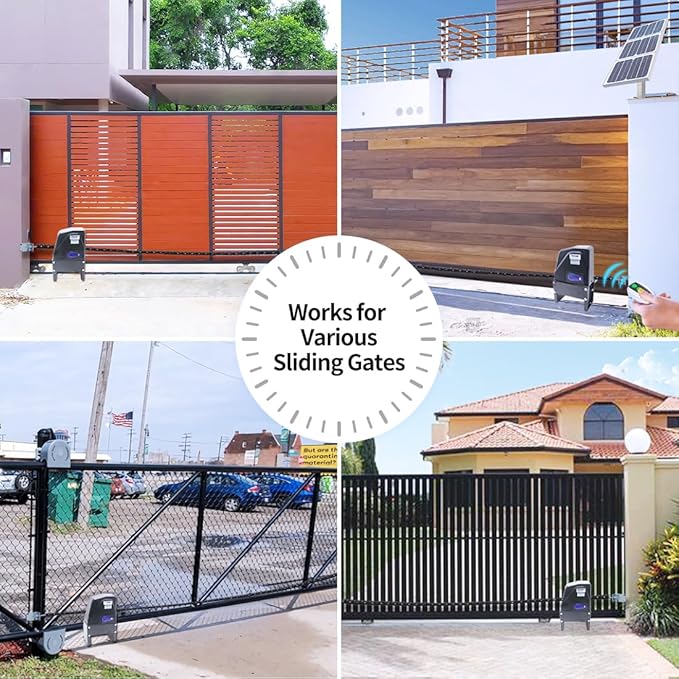 TOPENS DKC1100S Solar Sliding Gate Opener Chain Drive Automatic Gate Motor - Image 7