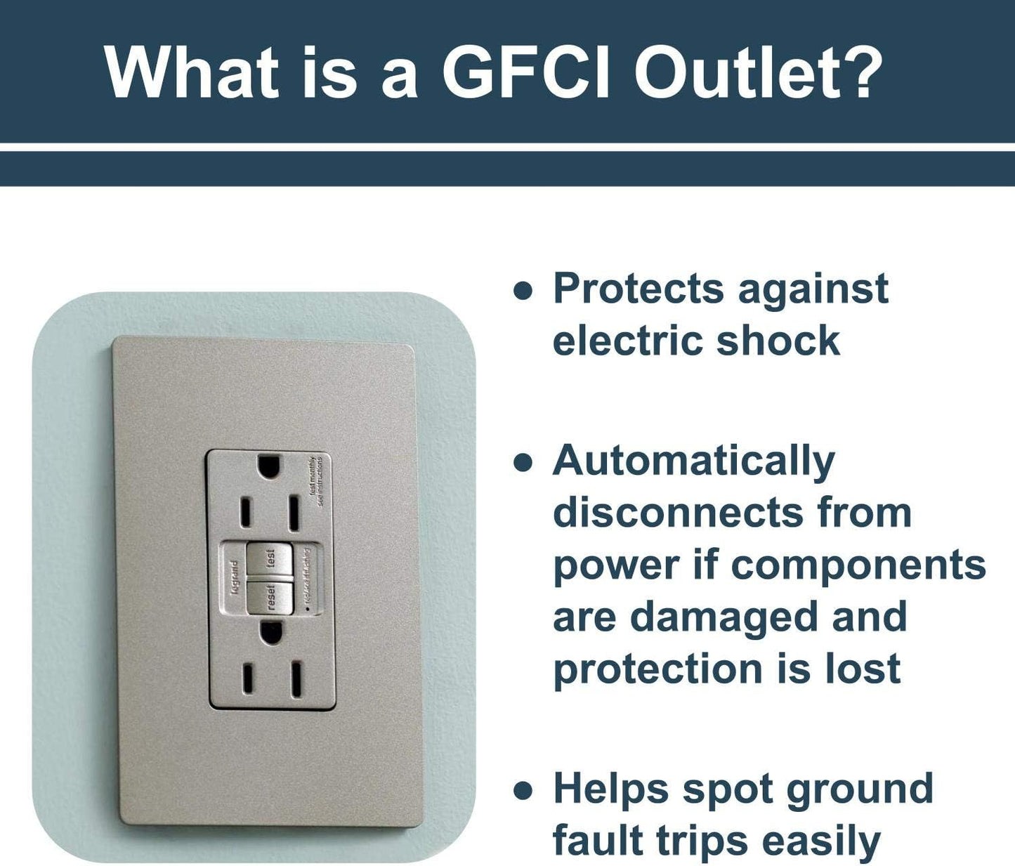 Legrand - Pass & Seymour Radiant In Wall Night Light and GFCI Outlet Bundle, White (1 Count)