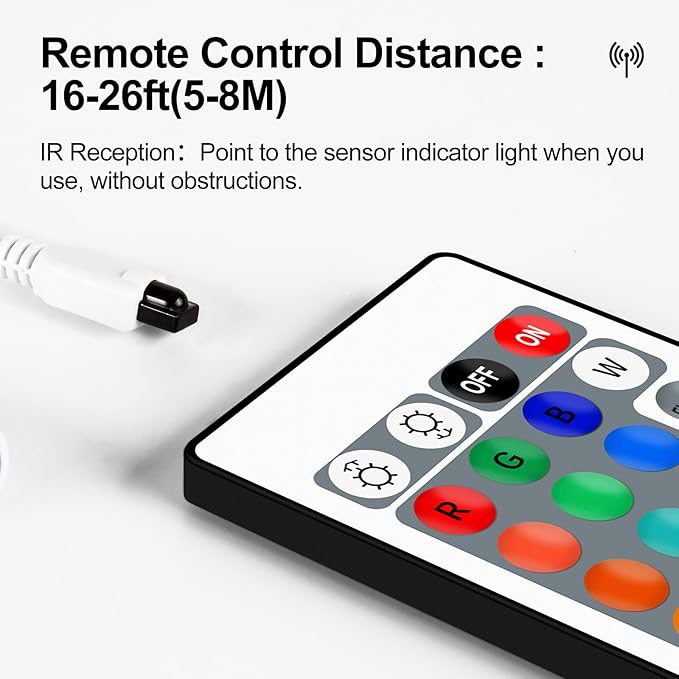 RGB Remote Controller, 24 Key IR Wireless Remote Control - Image 3