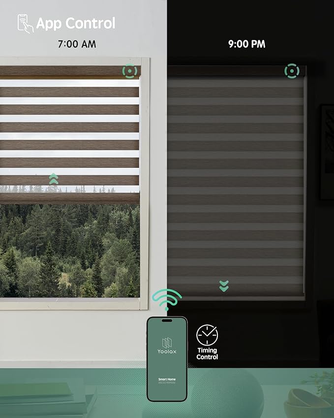 Yoolax Motorized Zebra Blinds Compatible - Image 4