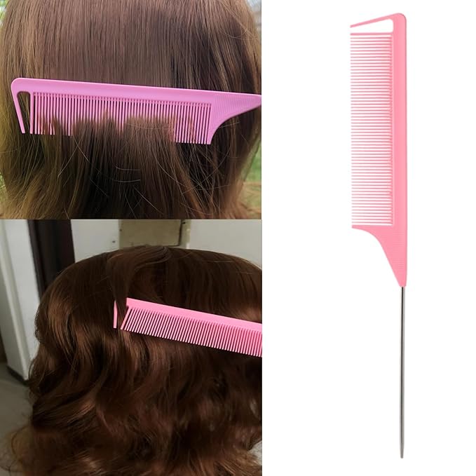 5Pcs Slick Back Brush Set with Topsy Tail Tool, Teasing Bristle, Rat Comb - Image 6