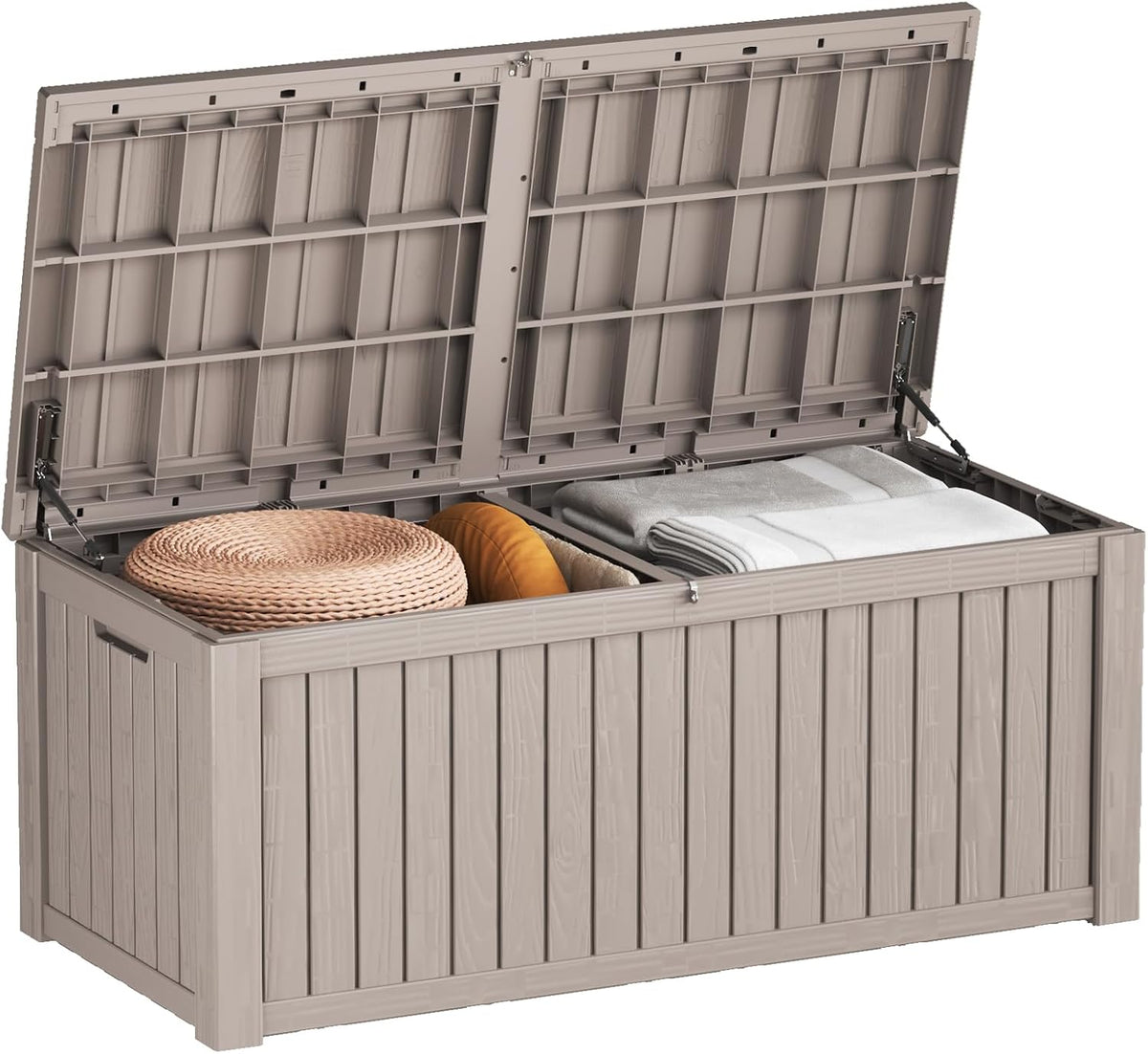 outdoor storage box waterproof, 180 gallon lockable resin, main product view