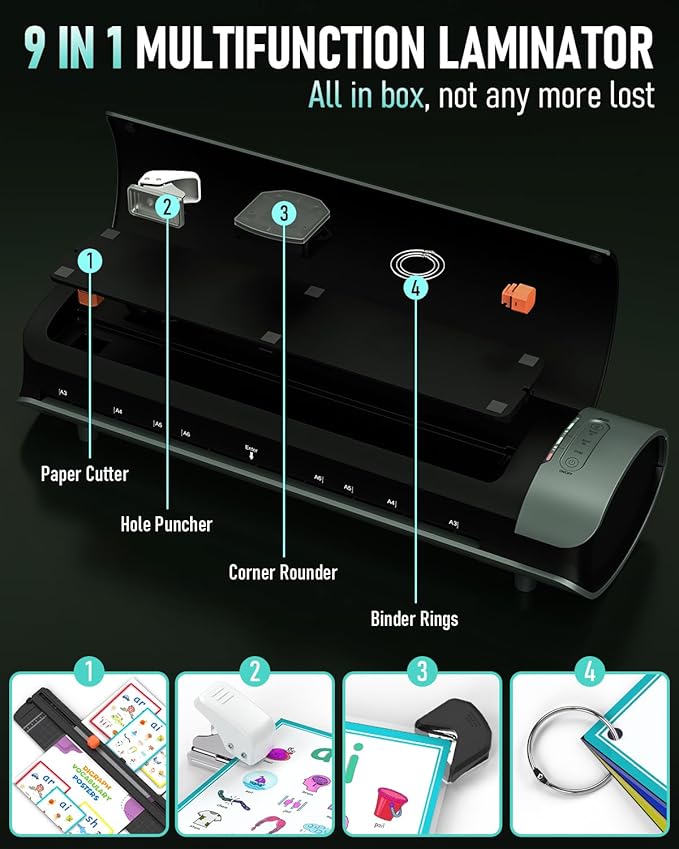Qfun Laminator Machine 11x17 Cold Thermal Laminator，13 inch Laminating Machine - Image 3
