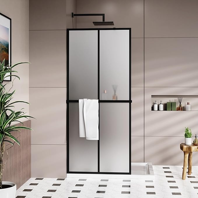 Goodyo 34“ x 72" Shower Door Tempered Glass Shower Screen - Image 2